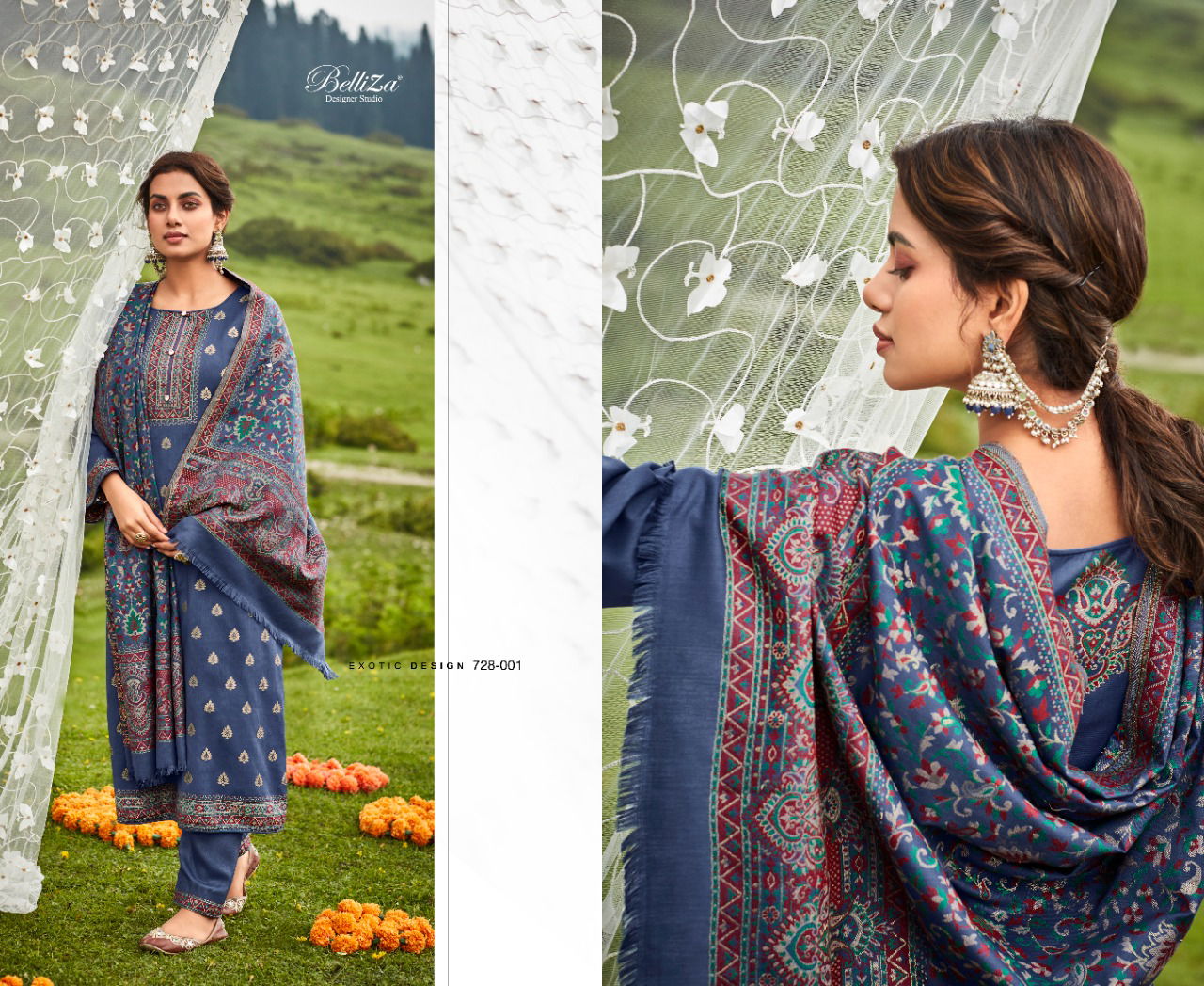 Belliza Izaara Casual Wear Pashmina Wholesale Dress Material Collection